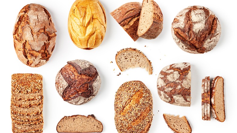 whole grain bread loaves