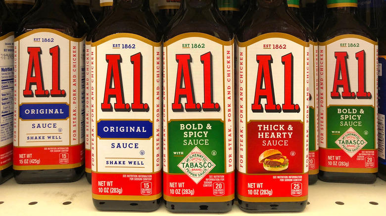 A row of A.1. Sauces