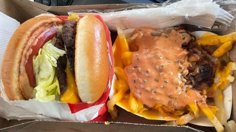 In-N-Out burger and fries