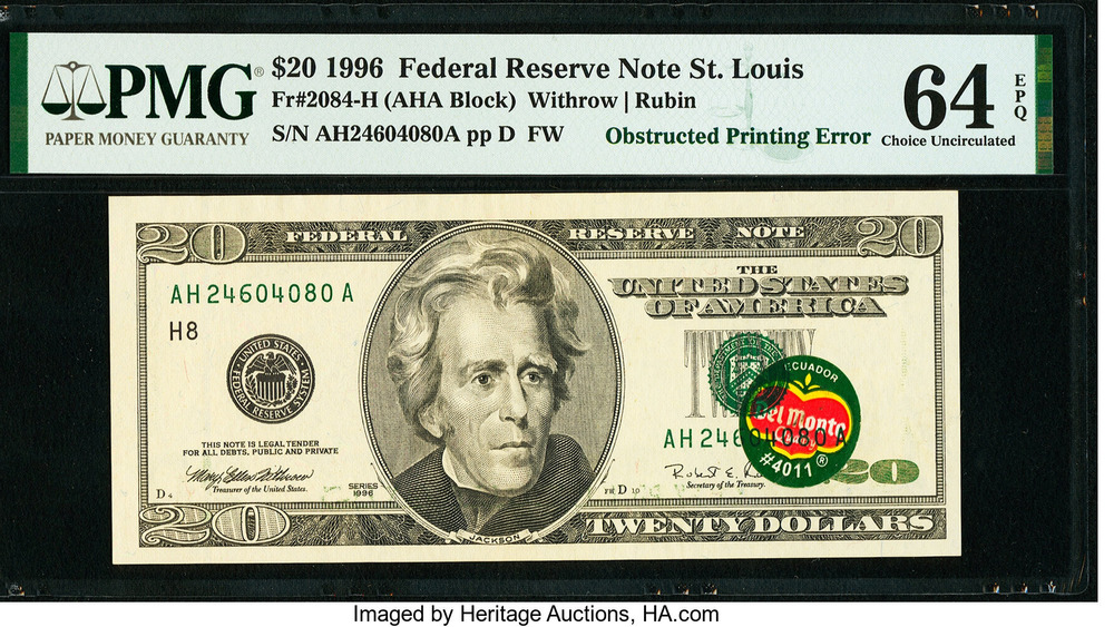 Del Monte Note $20 bill