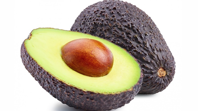 Halved avocado