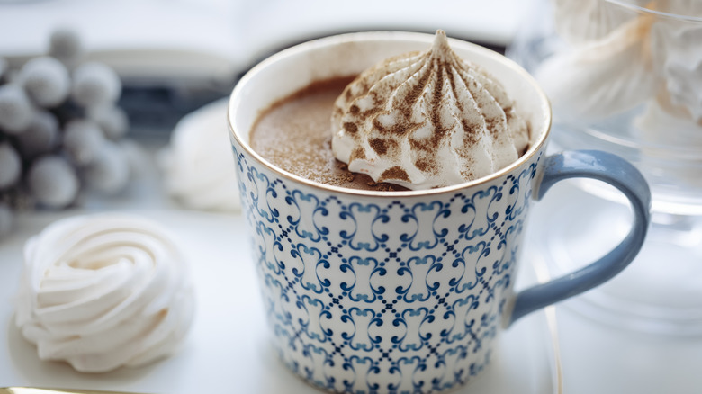 two mugs of hot chocolate