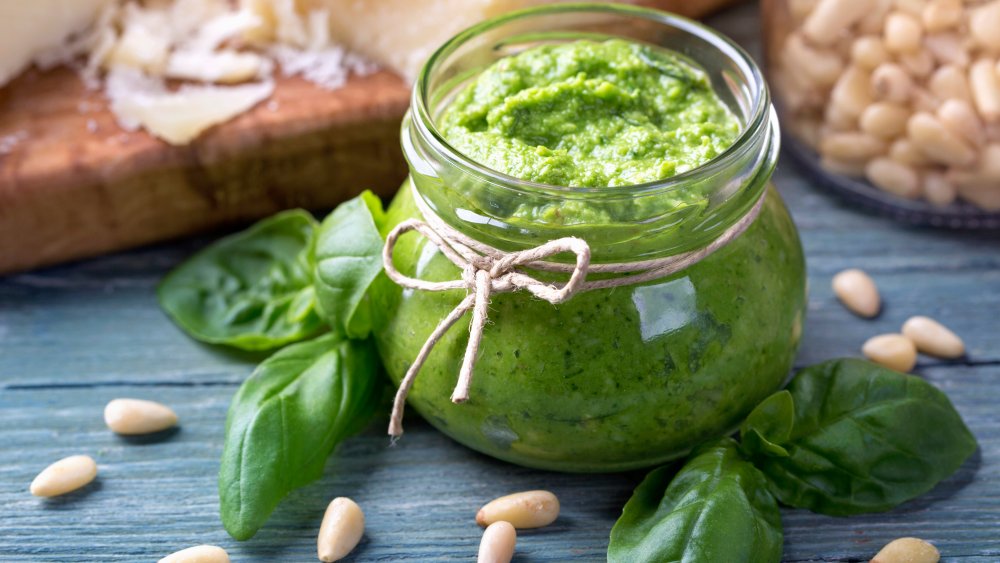 Pesto in a jar