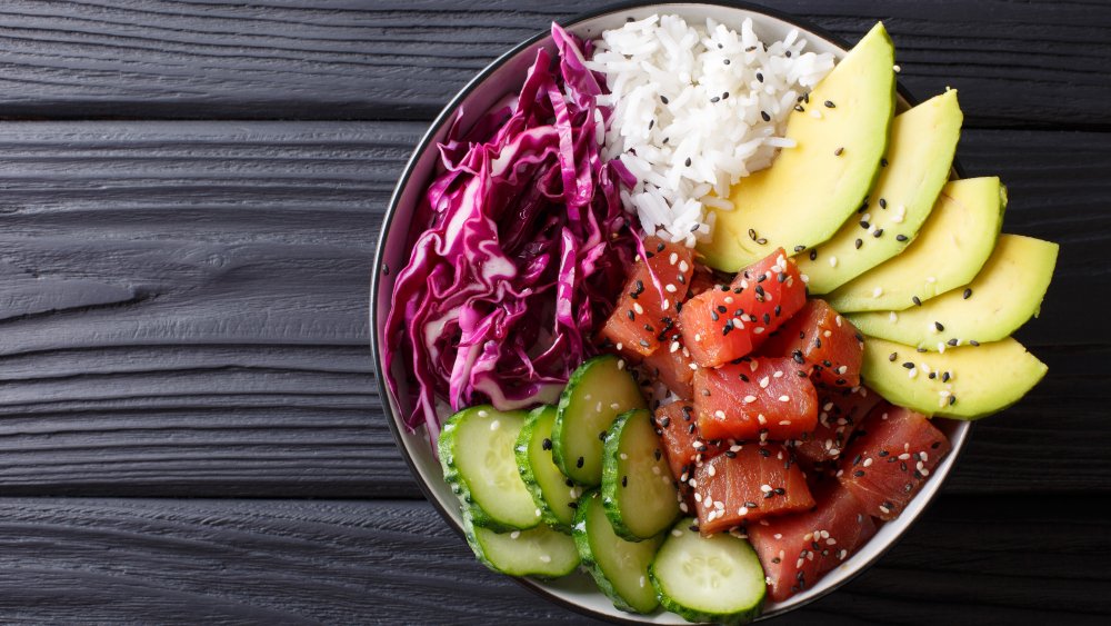 Ahi tuna poke bowl