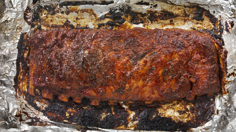 Ribs in tinfoil