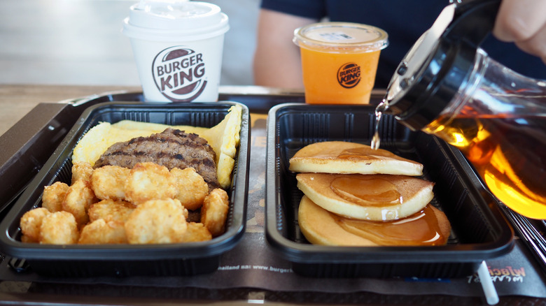 Burger King breakfast meal in Bangkok