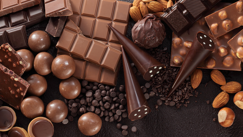 Different types of chocolate candy