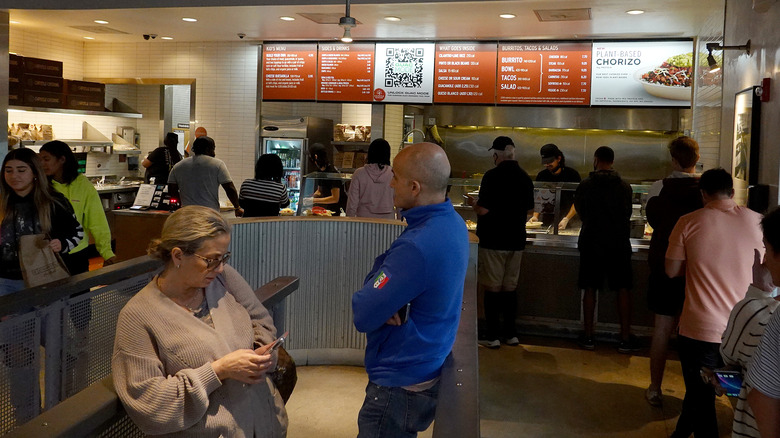 Interior of a Florida Chipotle restaurant