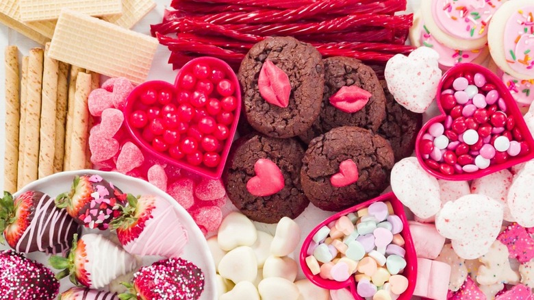 Assorted Valentine's Day sweets 