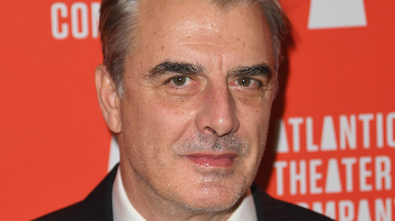 Chris Noth with facial stuble