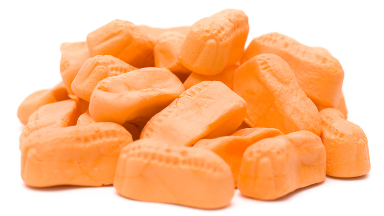 Pile of Circus Peanuts on white