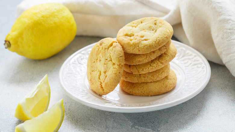 plate of lemon citrus cookies