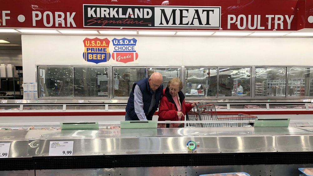 Meat freezer at a California Costco