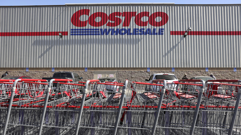 carts outside Costco store