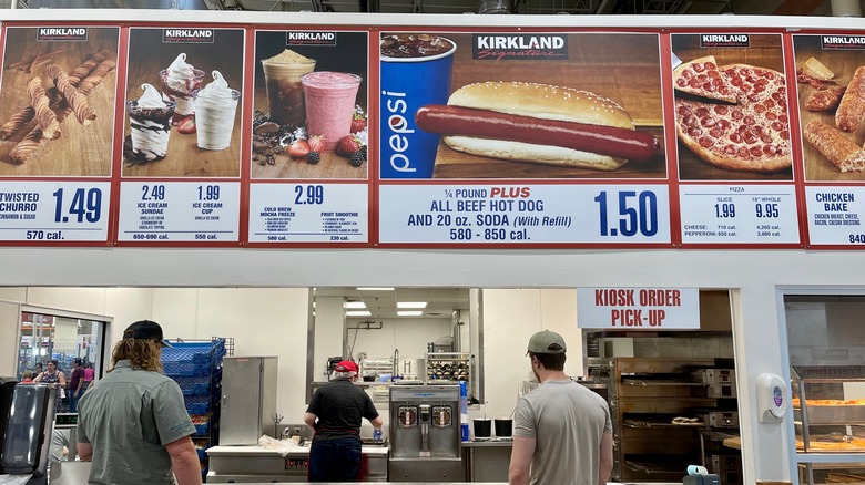 Costco food court signs