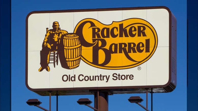 A Cracker Barrel sign