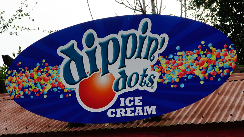 Dippin' Dots ice cream shop sign