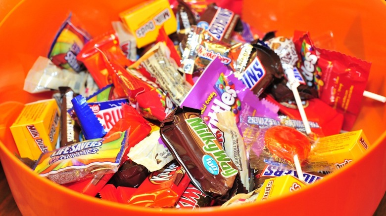 Bowl of Halloween candy