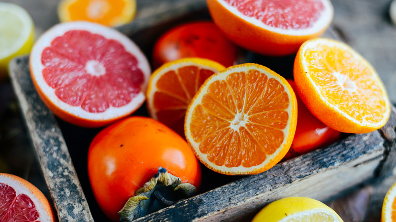 tangerines and persimmons