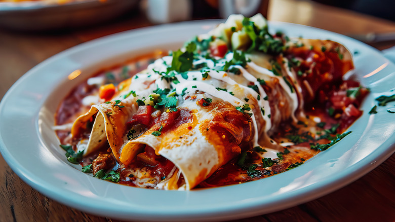 plate of enchiladas