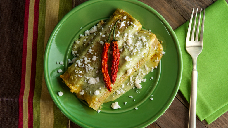 enchiladas in a thick sauce