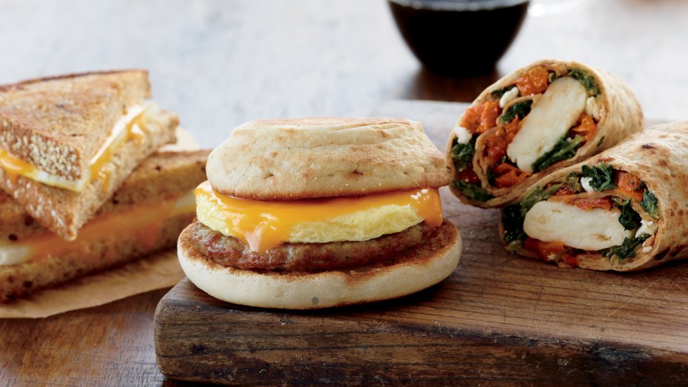 A selection of Starbucks breakfast menu items