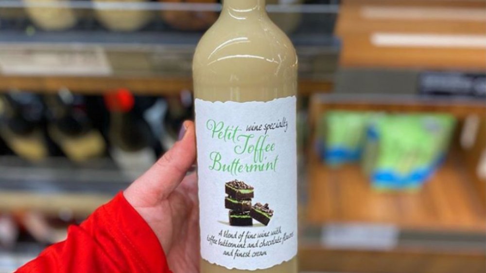 Aldi's toffee mint wine