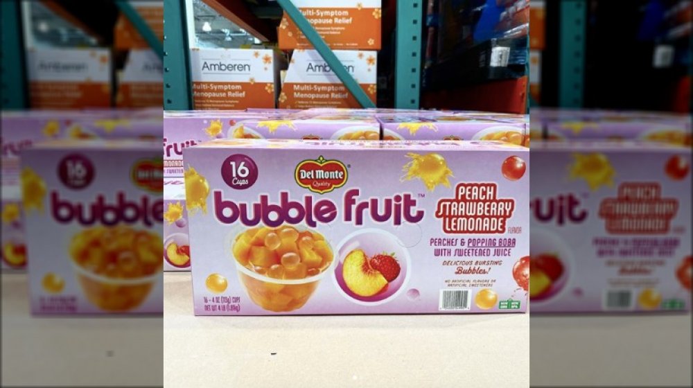 box of Del Monte's new bubble fruit cups