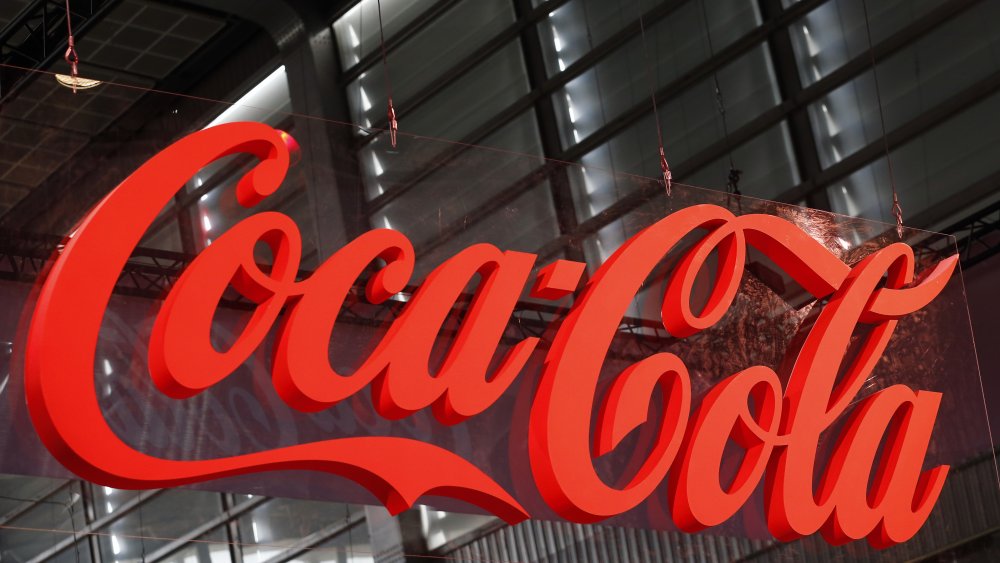 Coca-Cola Coke logo as a sign