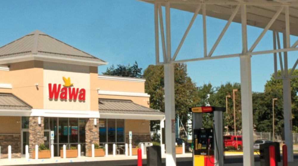 front of a Wawa gas station