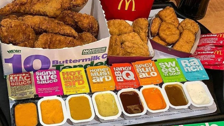 Sampling of McDonald's sauces