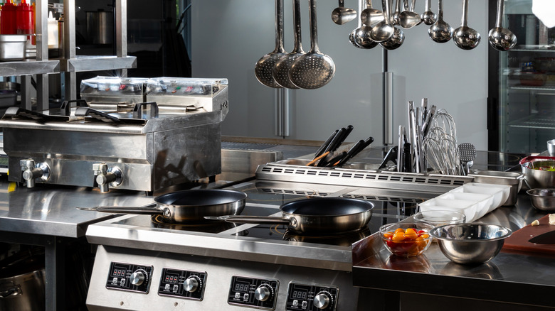 A professional kitchen filled with high-quality equipment
