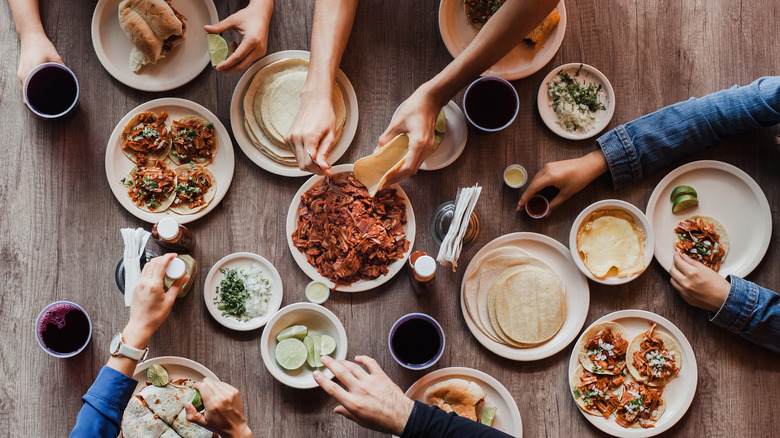 making tacos