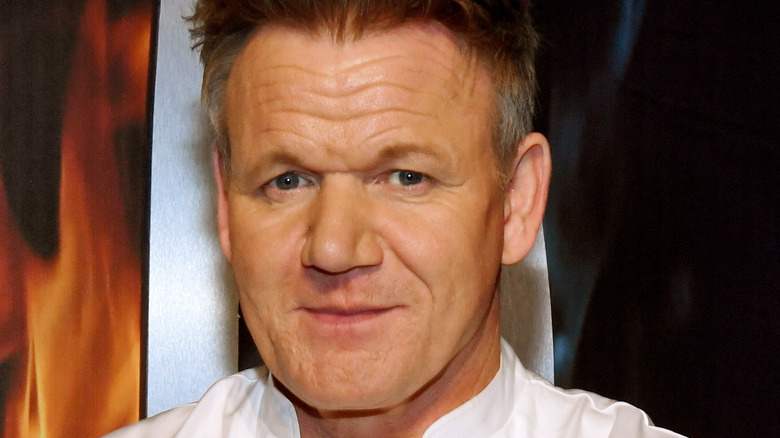 Gordon Ramsay looking serious at a Bon Appetit event in Las Vegas