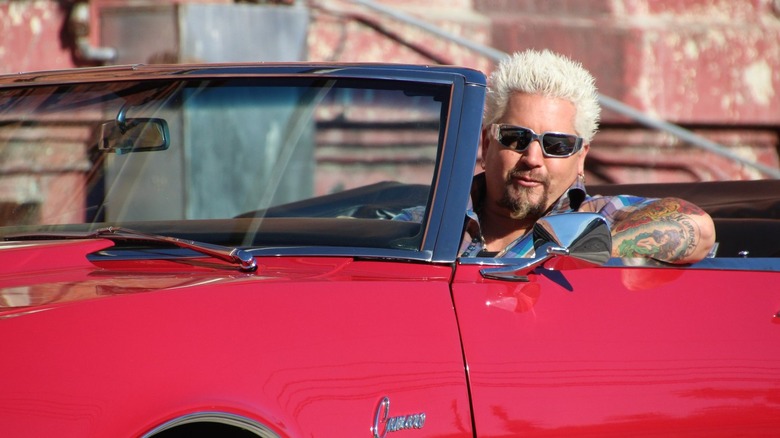 Guy Fieri in his Camaro