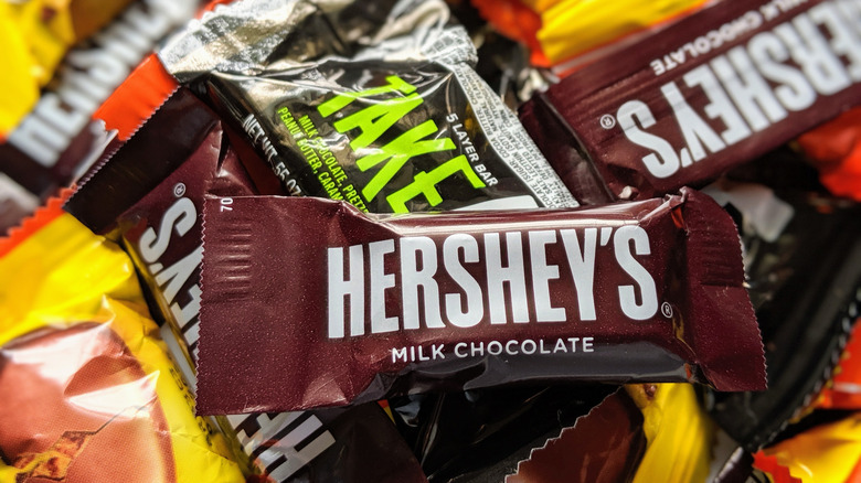 Hershey candy bars mixed