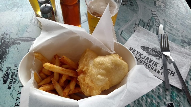 Icelandic fish and chips in Reykjavik