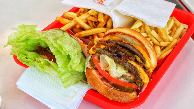 In-N-Out Double Double Burger with fries