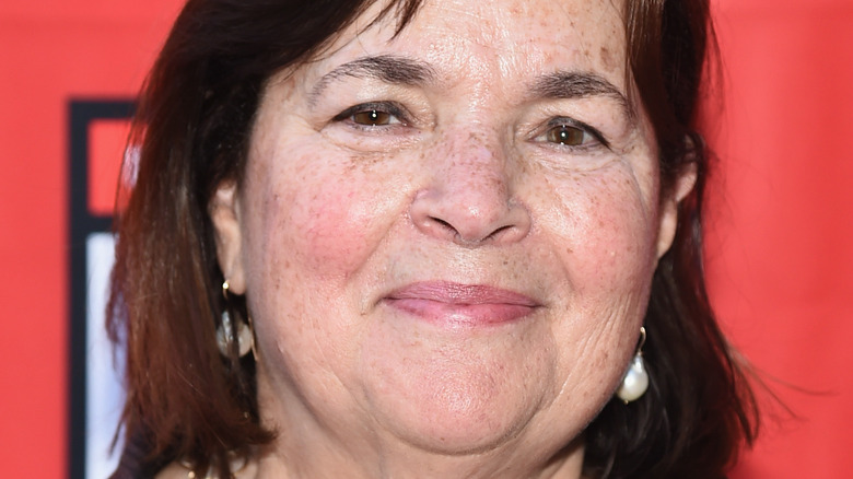 Ina Garten wearing pearl earrings