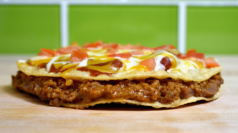 Mexican Pizza from Taco Bell on a countertop