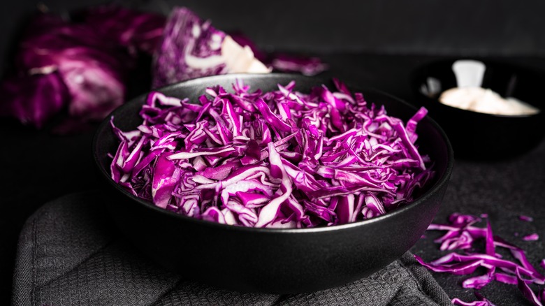 Pot of red cabbage