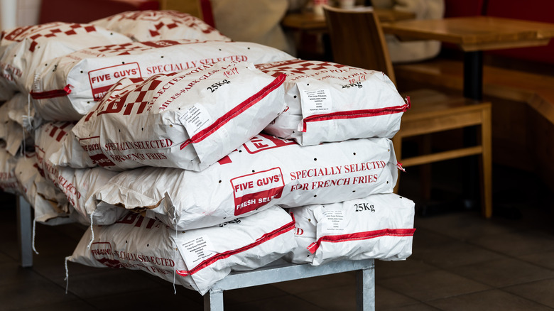 Five Guys potato sacks