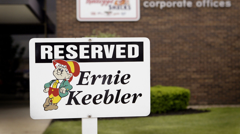 Keebler parking sign at Kellog's corporate office