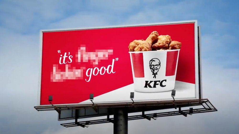 New KFC billboard without the catchphrase