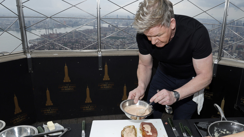 Gordon Ramsay preparing a dish