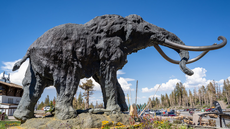 Statue of the extinct wooly mammoth