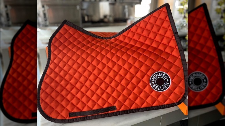 Martha Stewart's hermes horseback riding saddle pad