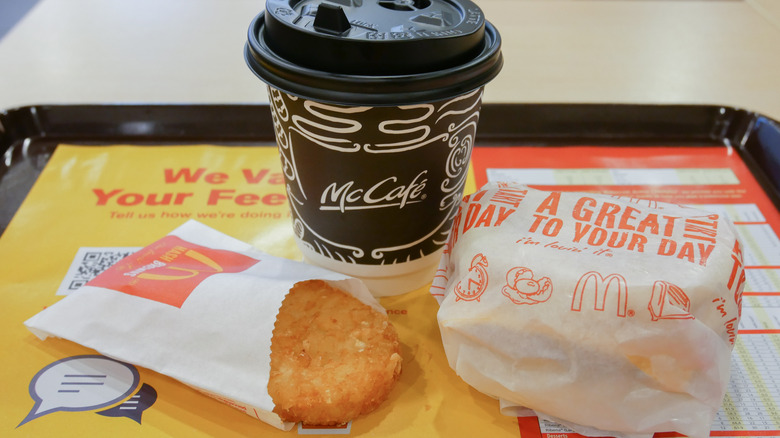 McDonald's breakfast with hash browns