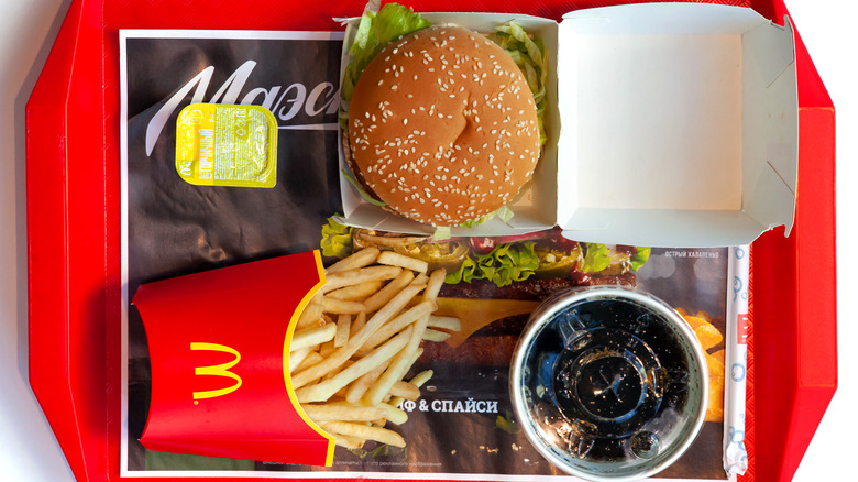 tray of McDonald's food