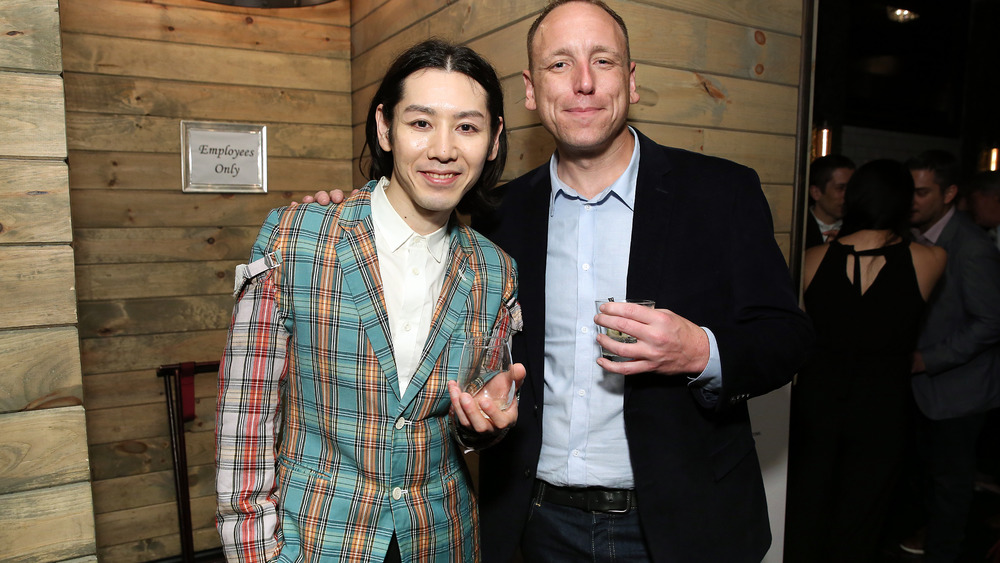 Takeru Kobayashi and Joey Chestnut
